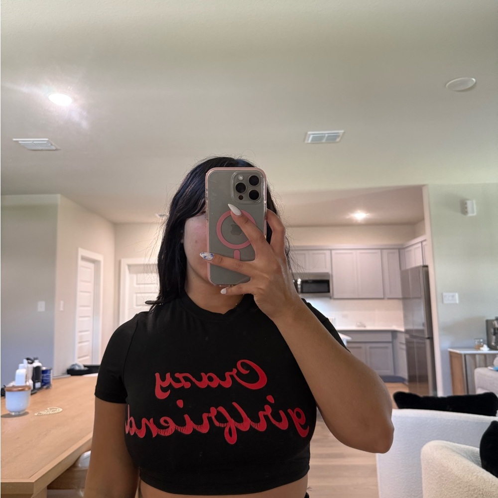 Black Crop Tee  - Women Tops